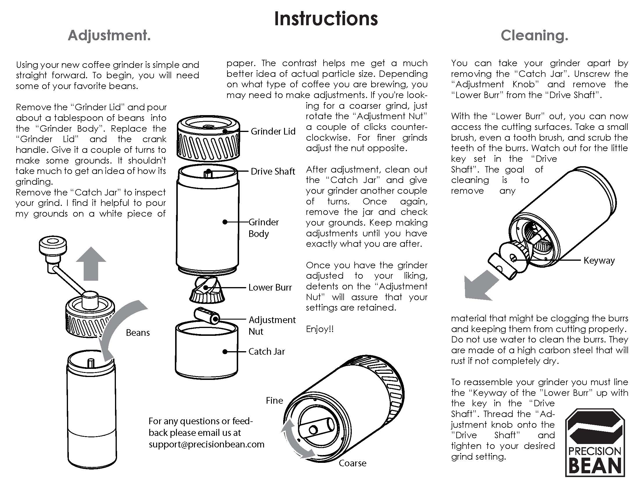 coffee grinder instructions